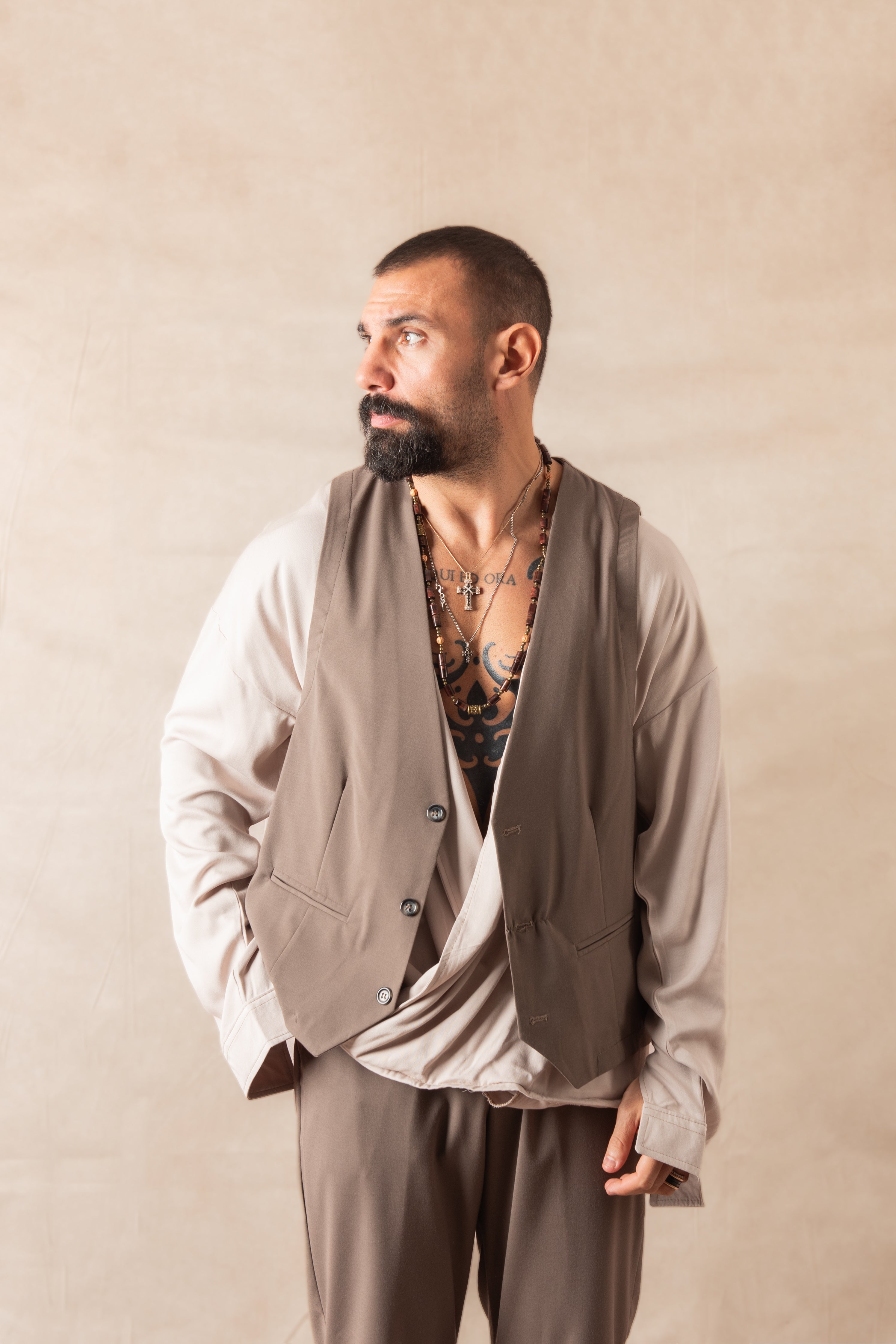 Gilet Classico Taupe