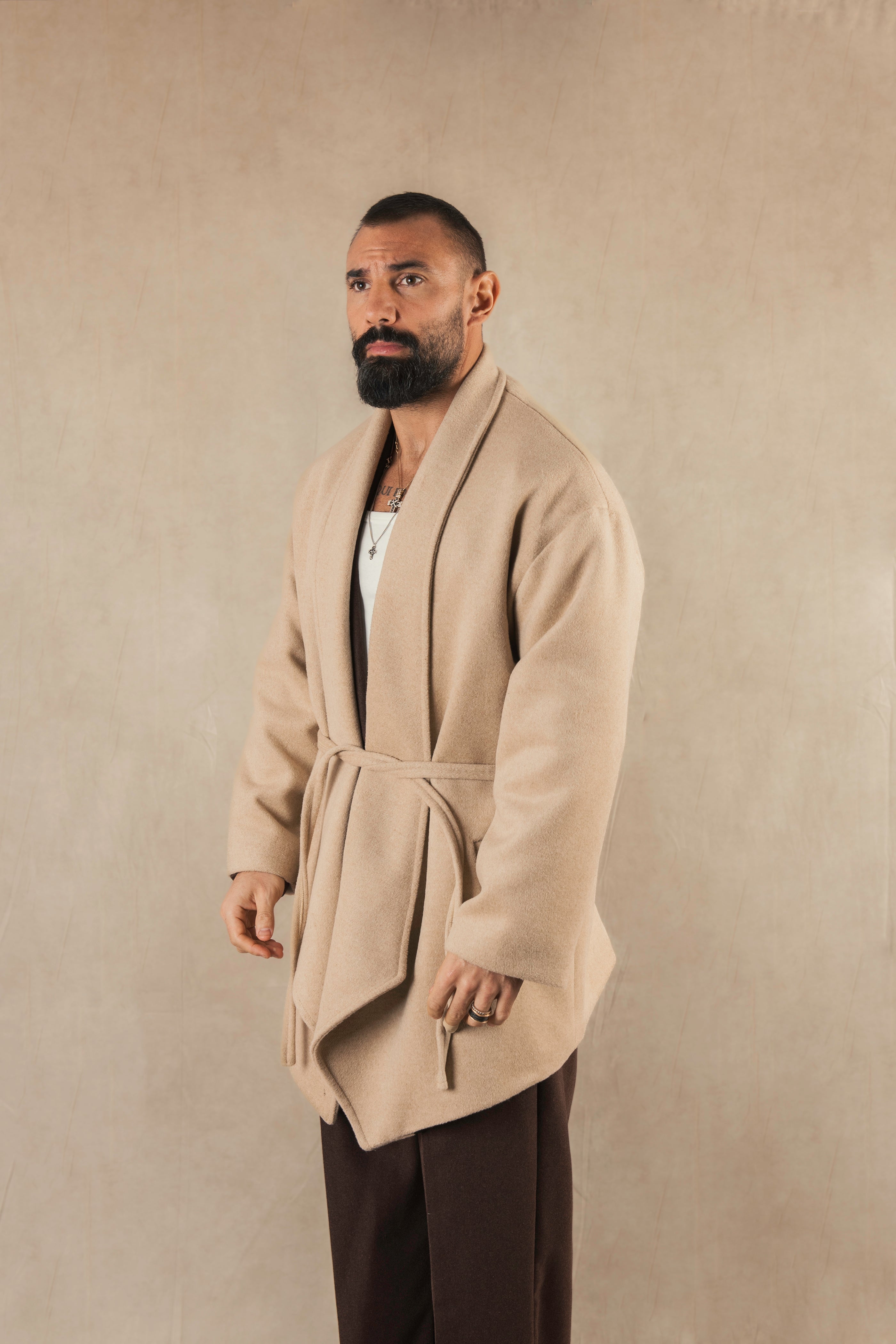 Cappotto Sciallato Beige