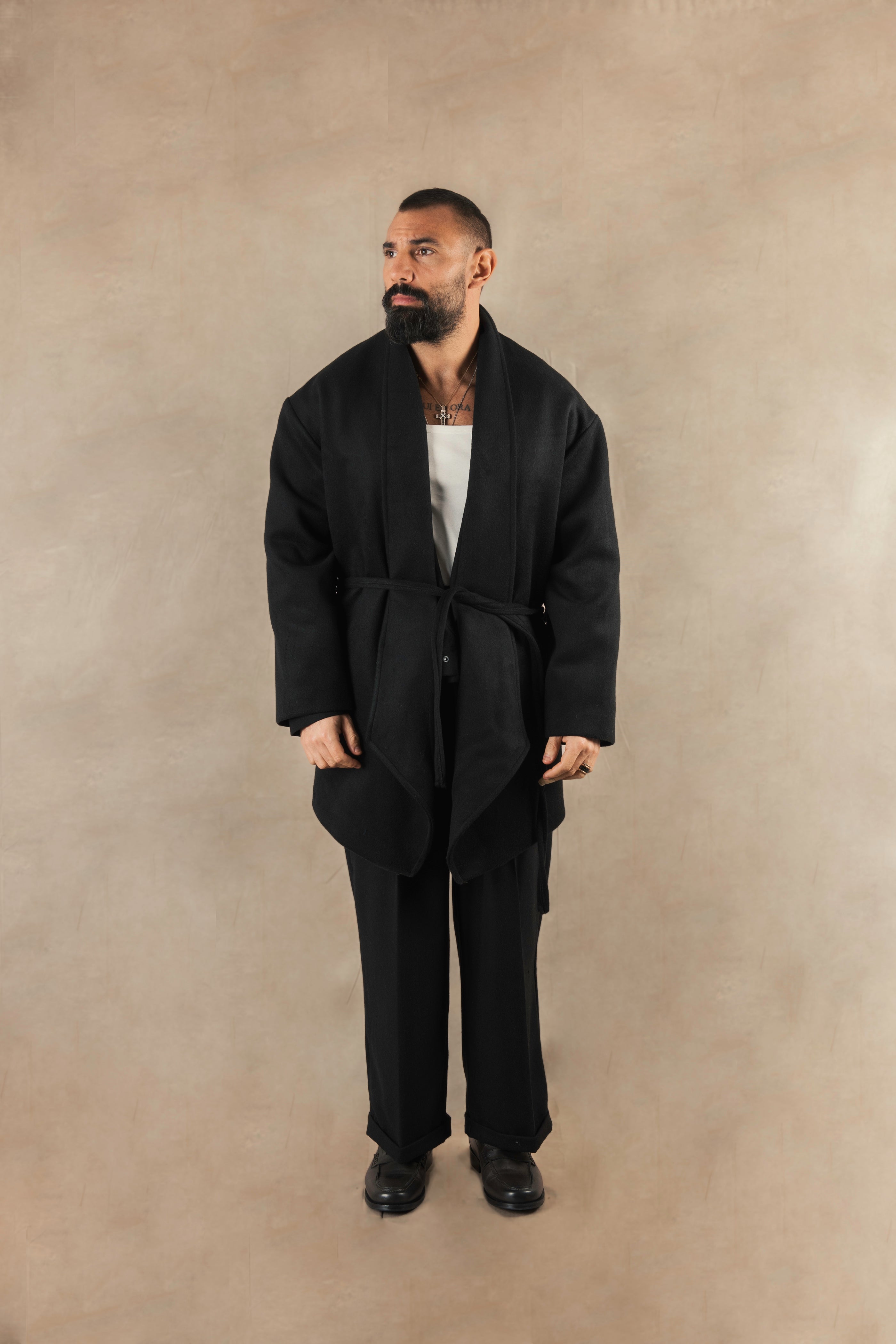 Cappotto Sciallato Nero