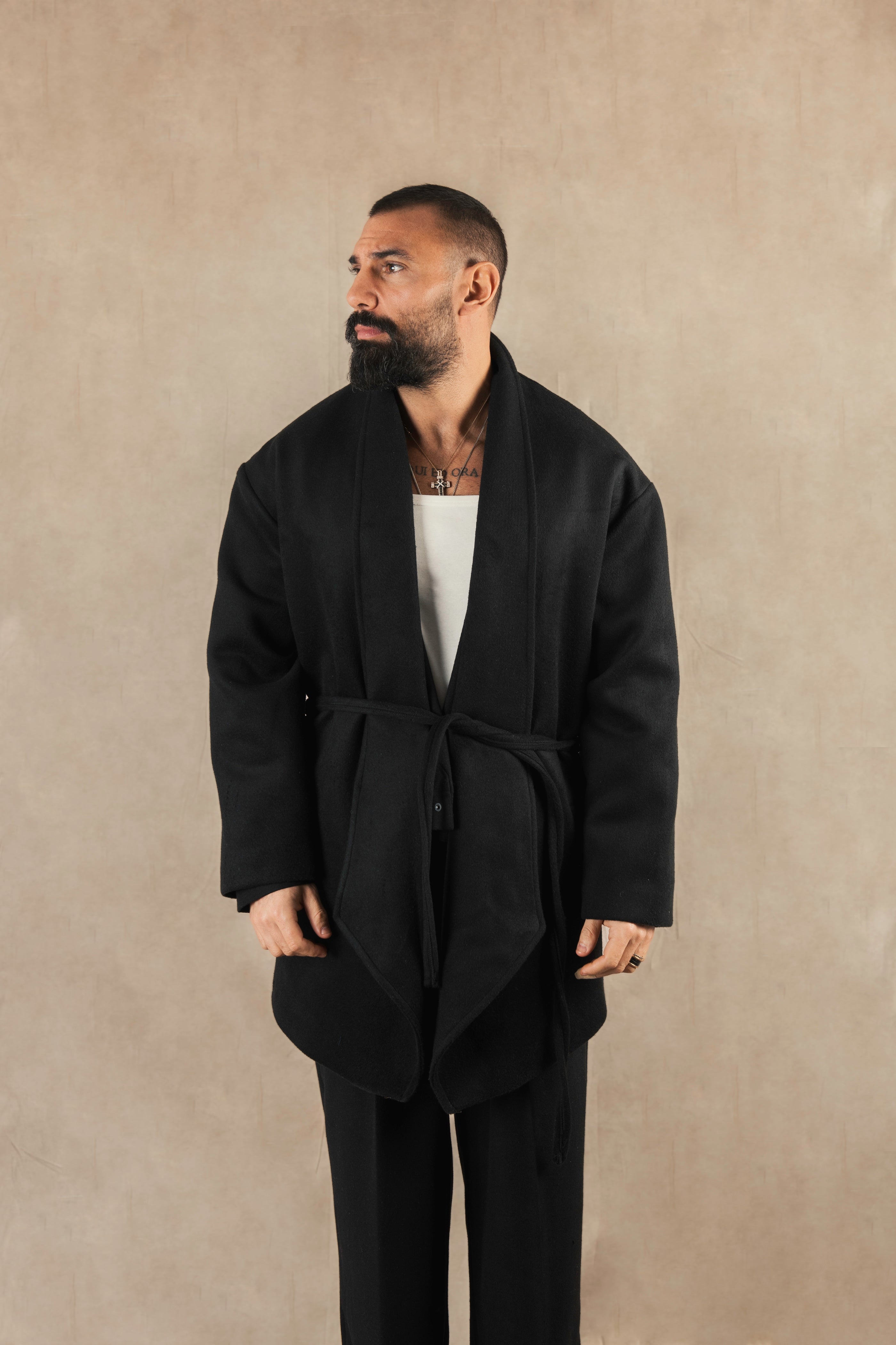 Cappotto Sciallato Nero