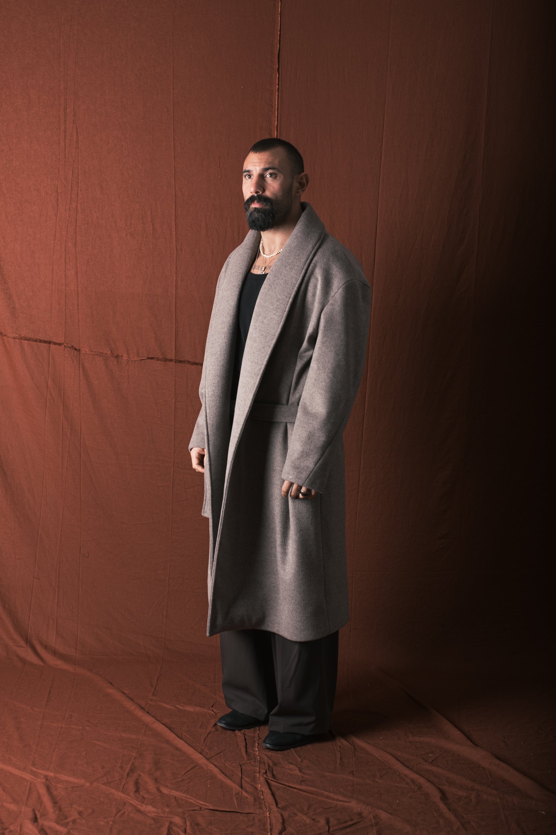 Cappotto Nomade Sciallato Taupe