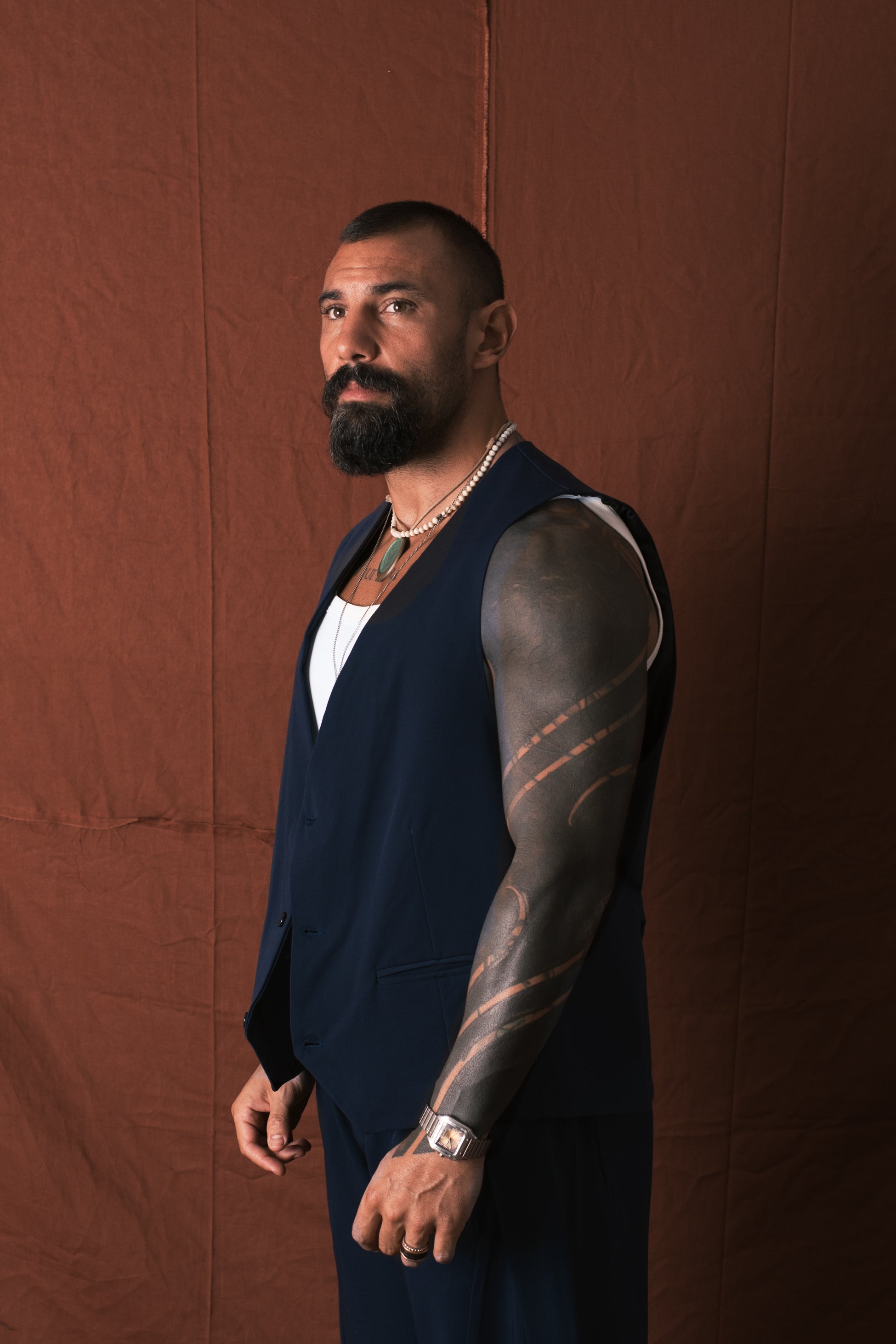 Gilet 3 Bottoni Blue