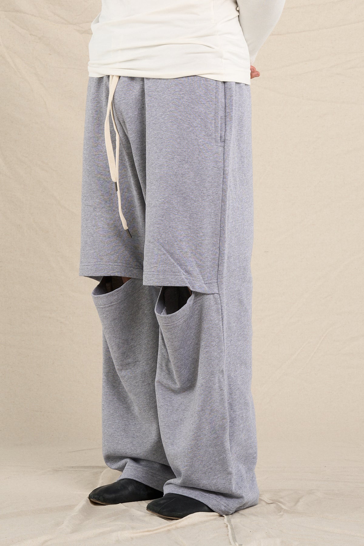 Pant Felpa Palazzo Grigio