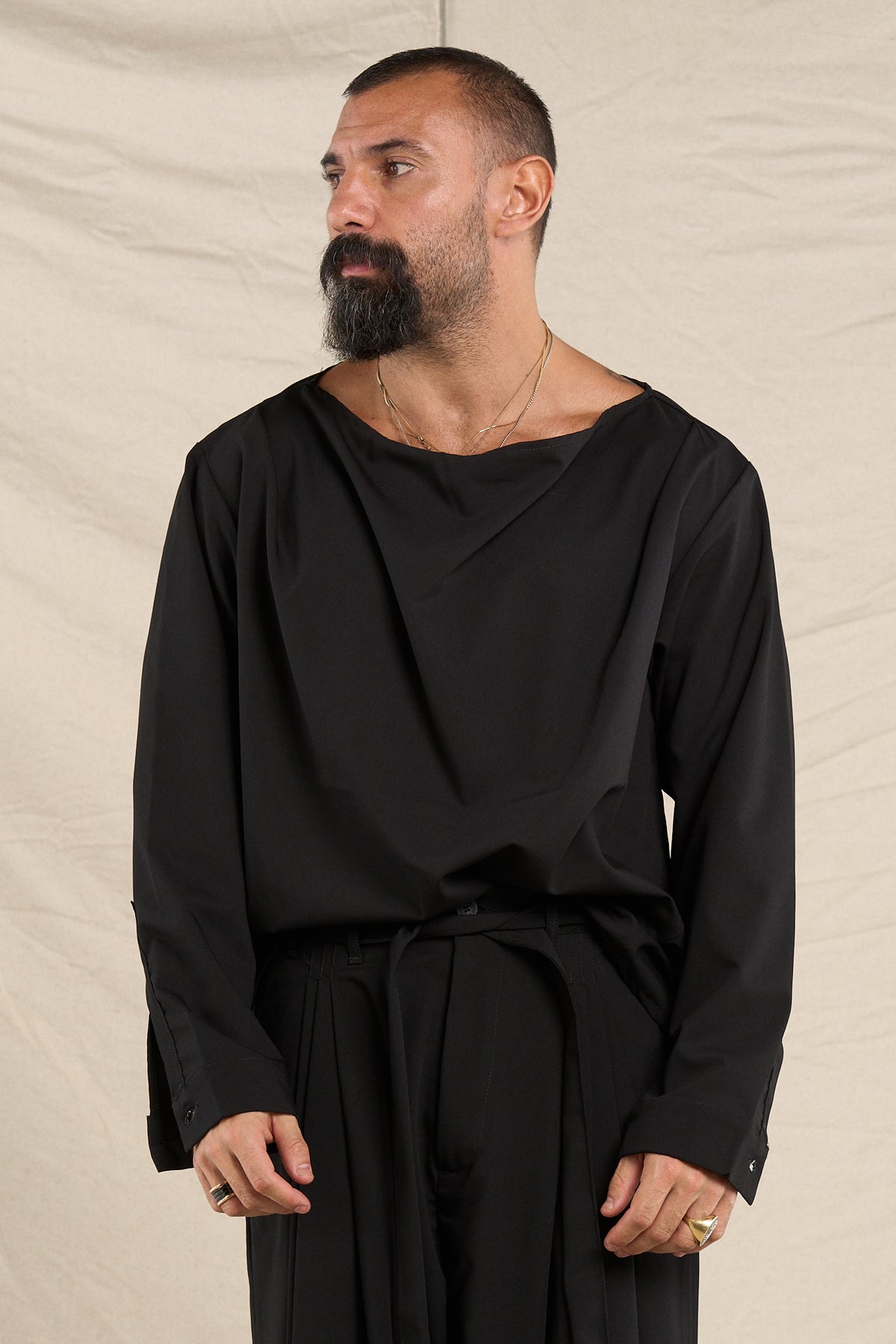 Casacca scollo Nero