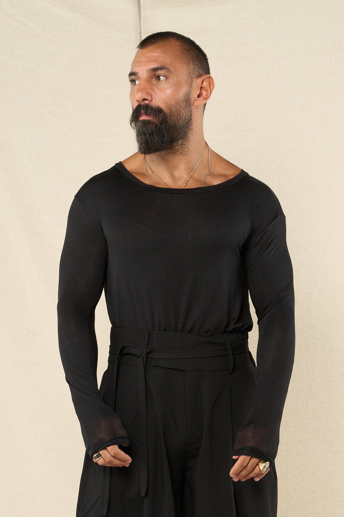 T-shirt Viscosa  M/L Nero