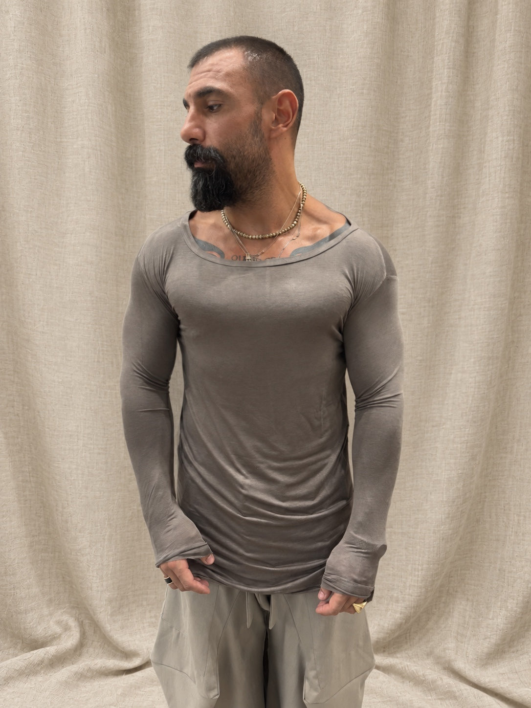 T-shirt Viscosa  M/L Fango