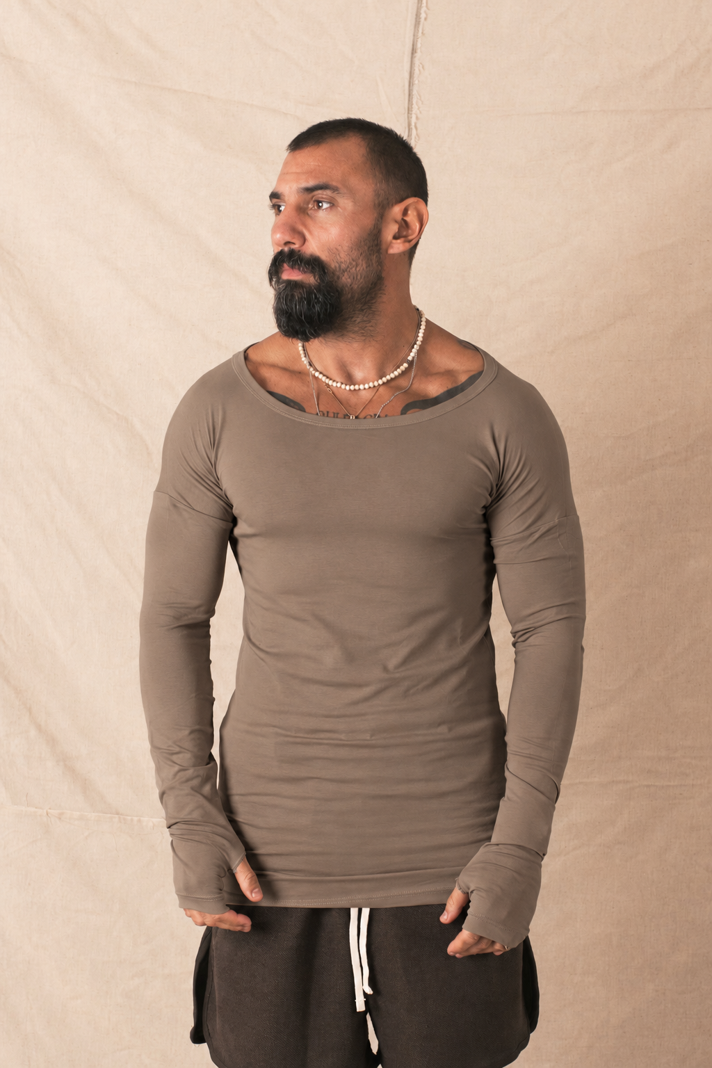 T-shirt Bielastico M/L Taupe